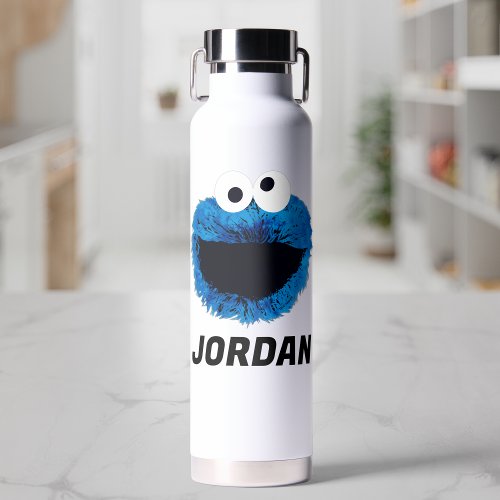 Cookie Monster  Watercolor Trend  Add Your Name Water Bottle