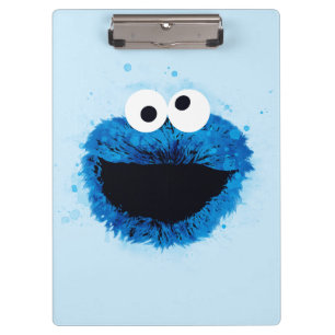 Cookie Monster Watercolor Trend Clipboard