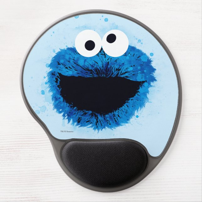 Cookie Monster | Watercolor Trend Gel Mouse Pad (Front)