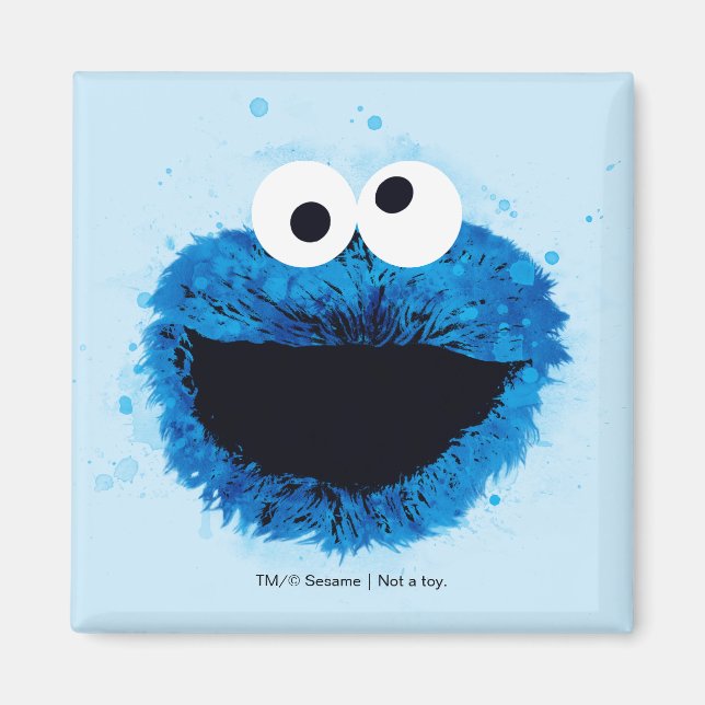 Cookie Monster | Watercolor Trend Magnet (Front)