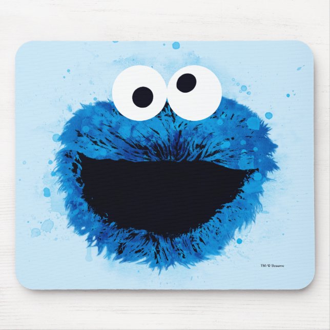 Cookie Monster | Watercolor Trend Mouse Pad (Front)
