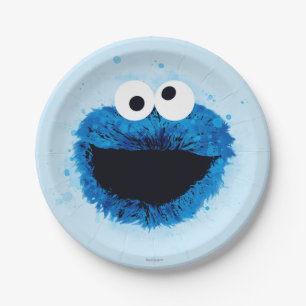 Cookie Monster Watercolor Trend Paper Plates