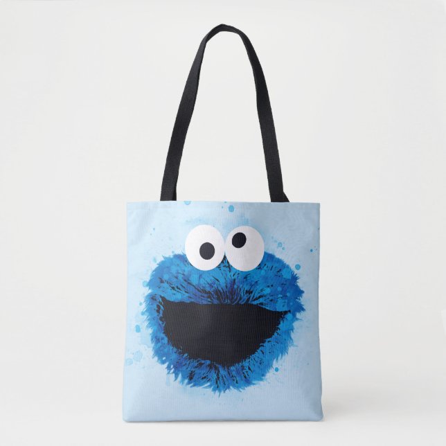 Cookie Monster | Watercolor Trend Tote Bag (Front)