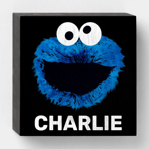 Cookie Monster  Watercolor Trend Wooden Box Sign