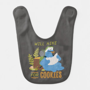 Cookie Monster Will Hike For Cookies Baby Bib