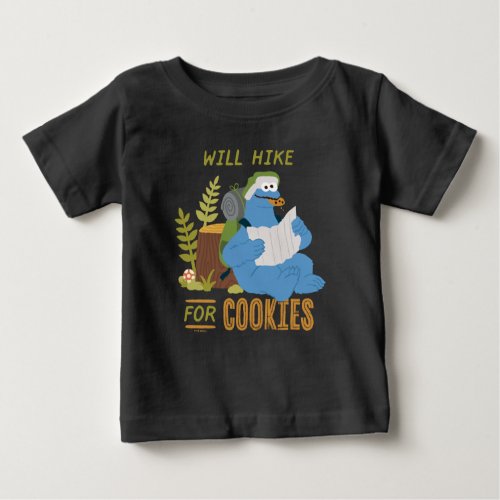 Cookie Monster  Will Hike For Cookies Baby T_Shirt