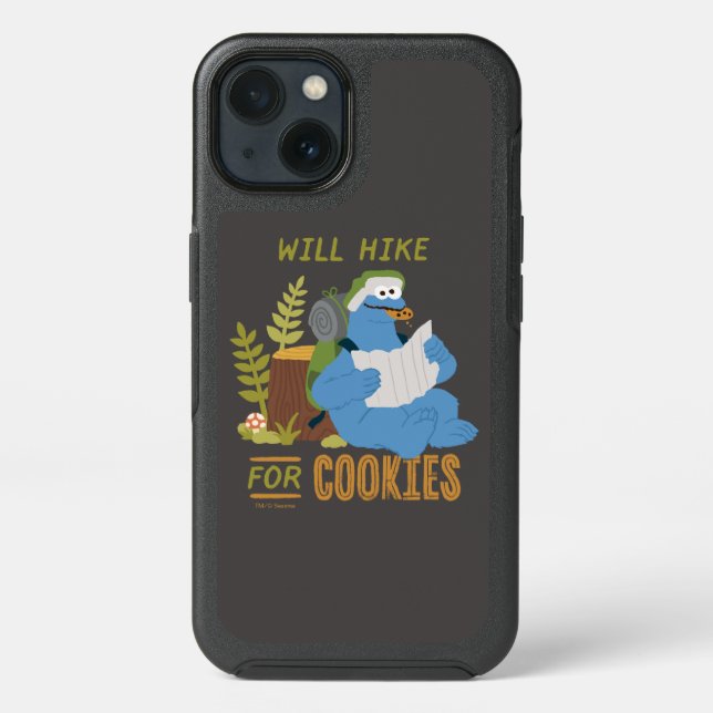 Cookie Monster | Will Hike For Cookies Otterbox iPhone Case (Back)