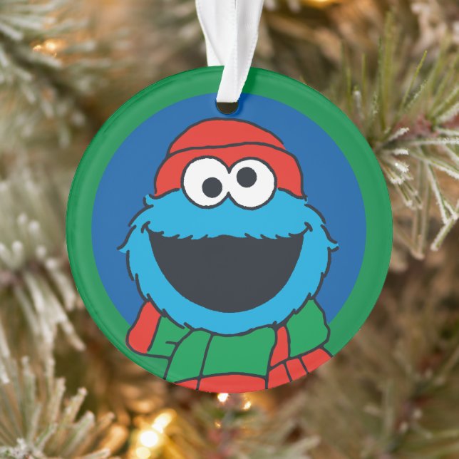 Cookie Monster Winter Scarf Ornament (Tree)