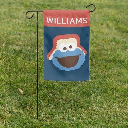 Cookie Monster Woodland Face  Add Your Name Garden Flag