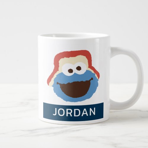 Cookie Monster Woodland Face  Add Your Name Giant Coffee Mug