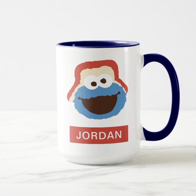 Cookie Monster Woodland Face | Add Your Name Mug (Right)