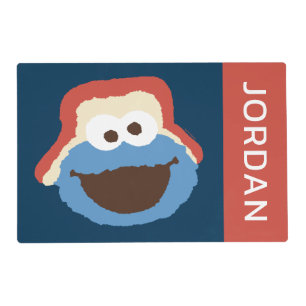 Cookie Monster Woodland Face Add Your Name Placemat