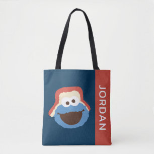 Cookie Monster Woodland Face Add Your Name Tote Bag