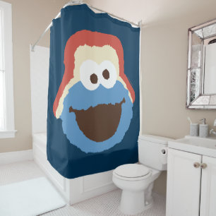 Cookie Monster Woodland Face Shower Curtain