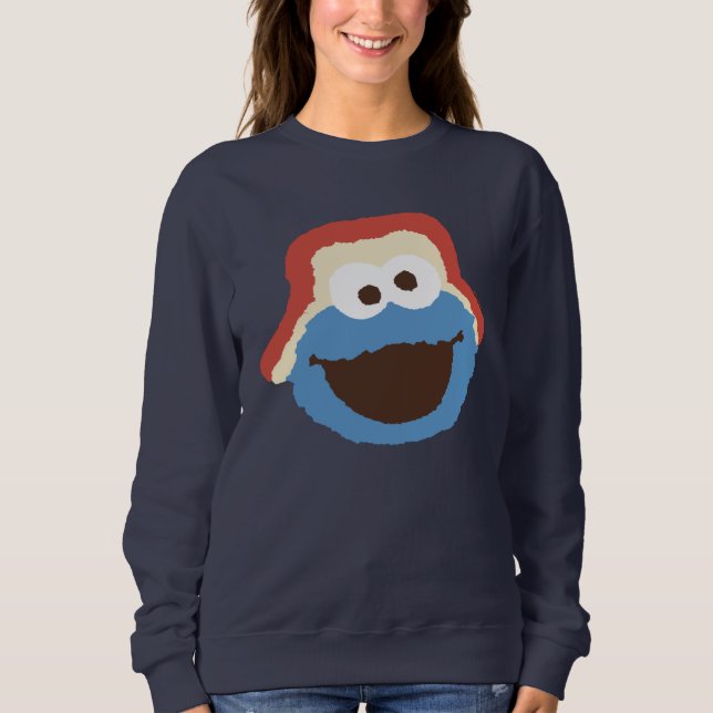 Cookie Monster Woodland Face Sweatshirt (Front)