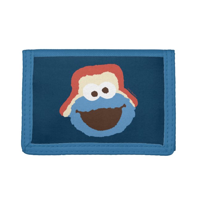 Cookie Monster Woodland Face Trifold Wallet (Front)