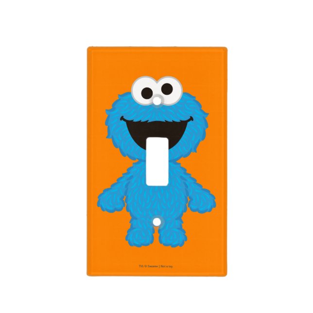 Cookie Monster Wool Style Light Switch Cover (Front)
