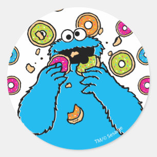 Cookie MonsterDonut Destroyer Classic Round Sticker
