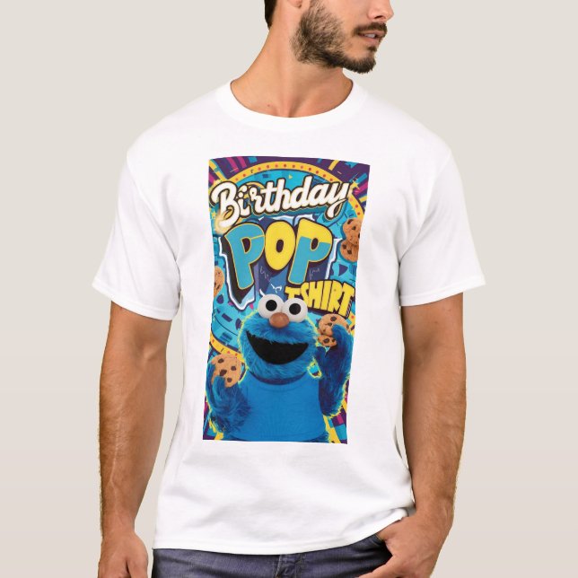 "Cookie Monster's Birthday Bash: Pop Edition!" T-Shirt (Front)