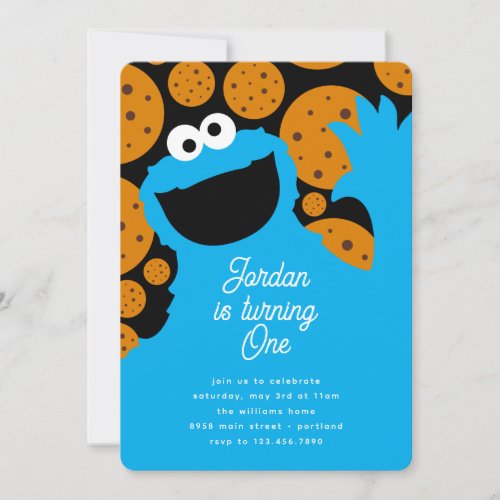 Cookie Monsters Birthday Cookie Bash Invitation