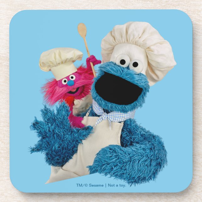 Cookie Monster's Foodie Truck Friends Beverage Coaster (Front)
