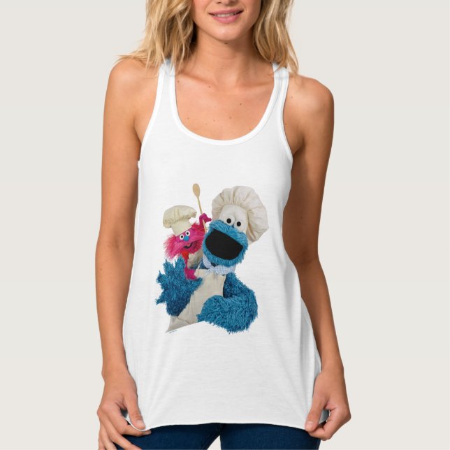 Cookie Monster's Foodie Truck Friends Tank Top (Front)