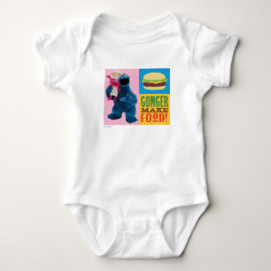 Cookie Monster's Foodie Truck   Gonger Make Food Baby Bodysuit
