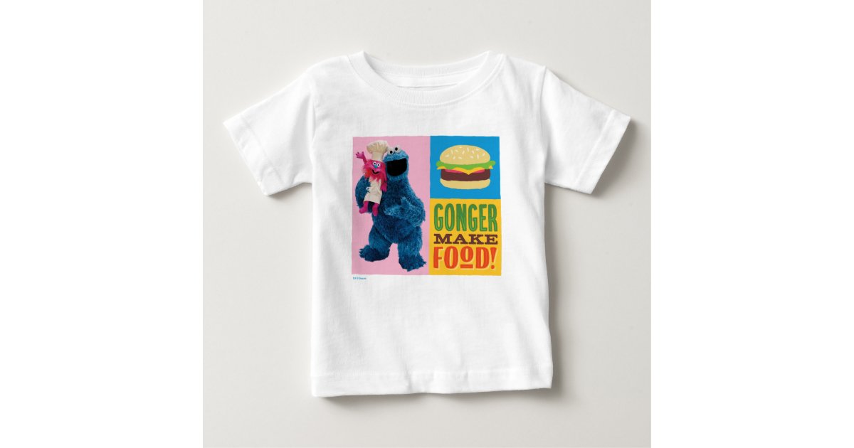 Cookie Monster S Foodie Truck Gonger Make Food Baby T Shirt