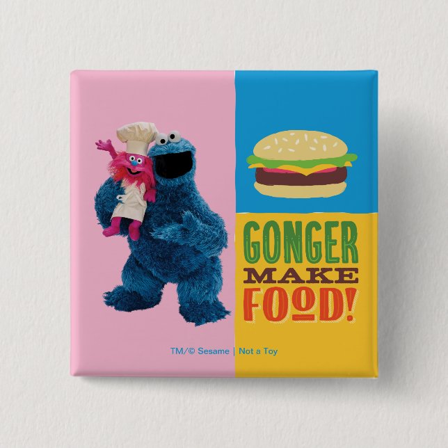 Cookie Monster's Foodie Truck | Gonger Make Food Button (Front)