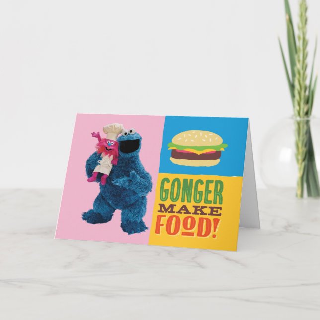 Cookie Monster's Foodie Truck | Gonger Make Food Card (Front)