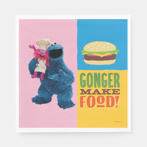 Cookie Monsters Foodie Truck  Gonger Make Food Napkins