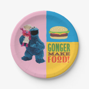 Cookie Monster's Foodie Truck Gonger Make Food Paper Plates