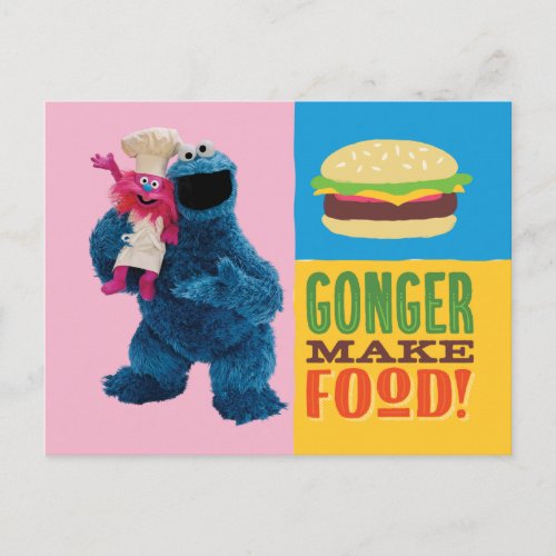 Cookie Monsters Foodie Truck  Gonger Make Food Postcard