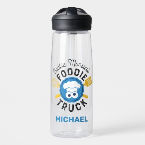 Cookie Monsters Foodie Truck Log   Add Your Name Water Bottle