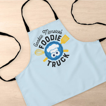 Cookie Monster's Foodie Truck Logo Apron by SesameStreet at Zazzle