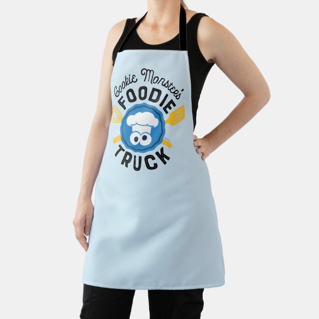 Cookie Monster's Foodie Truck Logo Apron (Insitu)