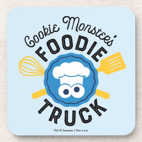 Cookie Monsters Foodie Truck Logo Beverage Coaster