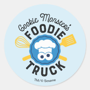 Cookie Monster's Foodie Truck Logo Classic Round Sticker
