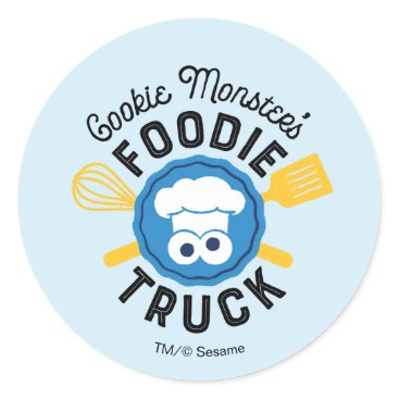 Cookie Monster's Foodie Truck Logo Classic Round Sticker