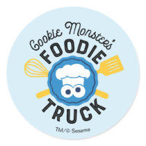 Cookie Monster's Foodie Truck Logo Classic Round Sticker