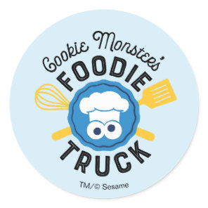 Cookie Monster's Foodie Truck Logo Classic Round Sticker