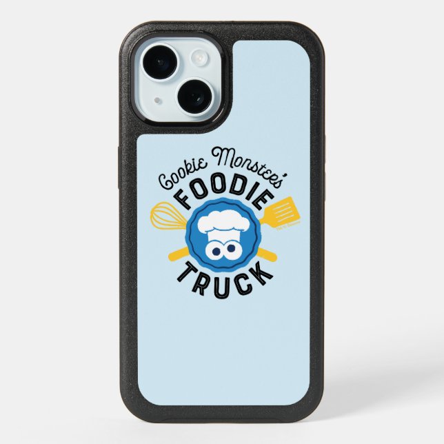 Cookie Monster's Foodie Truck Logo iPhone 15 Case (Back)