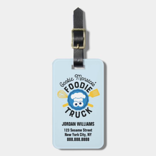 Cookie Monsters Foodie Truck Logo Luggage Tag