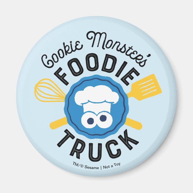 Cookie Monster's Foodie Truck Logo Magnet (Front)