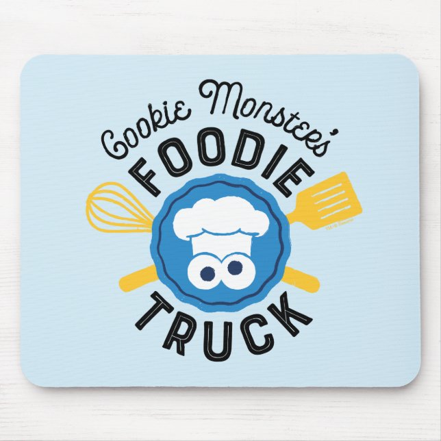 Cookie Monster's Foodie Truck Logo Mouse Pad (Front)