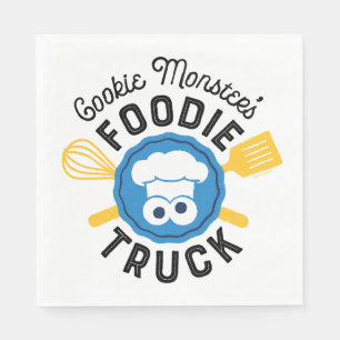 Cookie Monster's Foodie Truck Logo Napkins