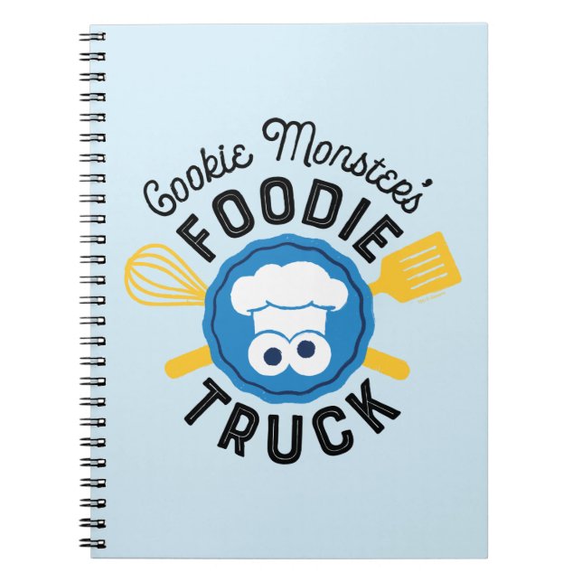 Cookie Monster's Foodie Truck Logo Notebook (Front)