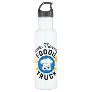 Cookie Monster's Foodie Truck Logo Stainless Steel Water Bottle