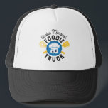 Cookie Monster's Foodie Truck Logo Trucker Hat<br><div class="desc">Check out this fun Sesame Street design featuring Cookie Monster in a logo representing the show Monster Foodies.  © 2021 Sesame Workshop. www.sesamestreet.org</div>