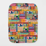 Cookie Monster's Foodie Truck Pattern Baby Burp Cloth